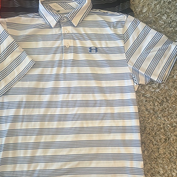 Under Armour Black and Blue Polo Shirts Casual Collection - Picture 2 of 6
